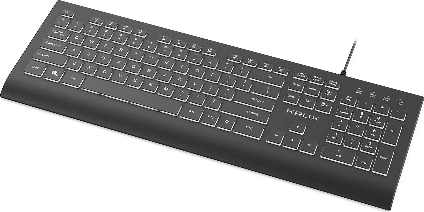 Tastatura Krux KRX0072, Ergo Line, cu cablu, negru, EN