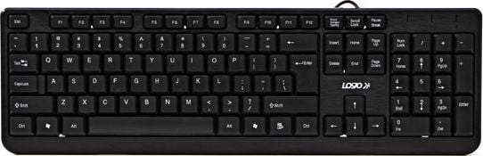 Tastaturi - Tastatura Logo Cut US, cu cablu, negru, EN