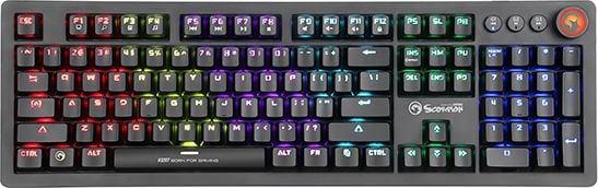 Tastatura Marvo KG917, Outemu Blue Switch, USB, iluminare Rainbow, negru