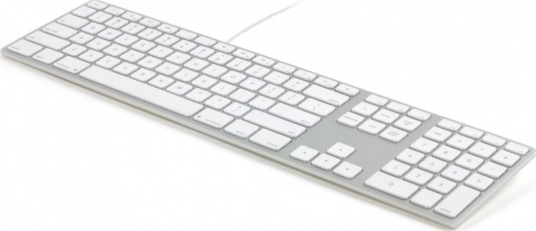 Tastatura Matias FK318B-UK, cu cablu, EN, alb