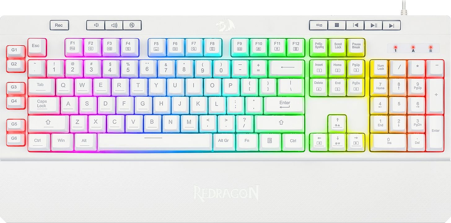 Tastatură Redragon K512W Shiva White (RED-K512W-RGB)