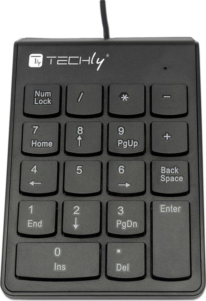 Tastatură Techly SLIM cu fir negru PL (IDATA KP-BLKTY)