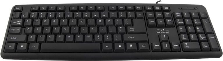 Tastatura Titanum TK102 PS2, 107 taste, Neagra