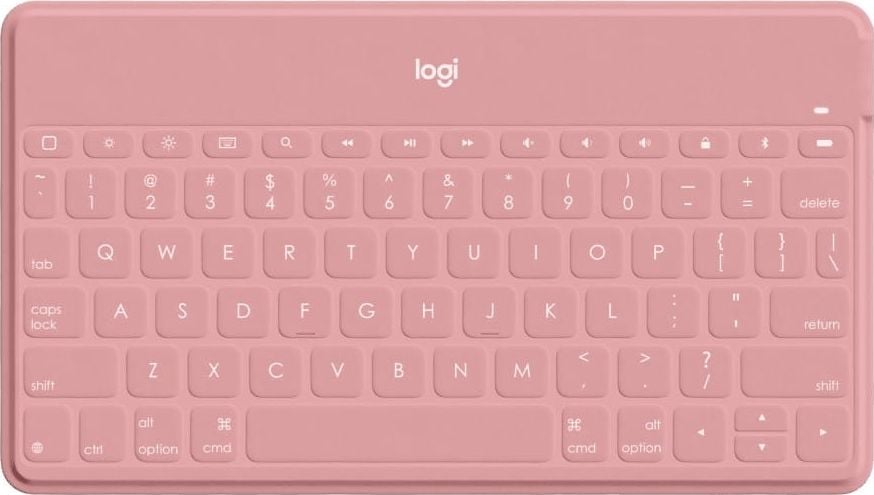Tastatura wireless Logitech 920-010059 pentru iPhone, iPad și Apple TV, roz, US layout