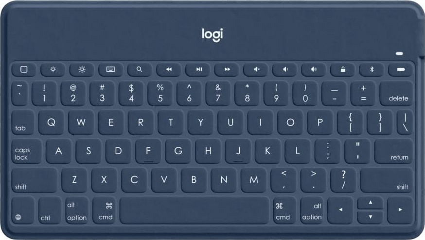Tastatura wireless Logitech 920-010060, pentru iPad, iPhone si Apple TV, albastru, UK layout