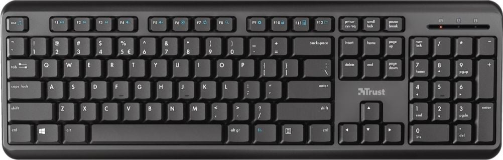 Tastaturi - Tastatura wireless Trust ODY, layout US, Negru