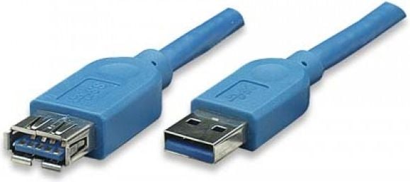 Techly USB-A - Cablu USB-A USB 0,5 m albastru (ICOC-U3-AA-005-EX)