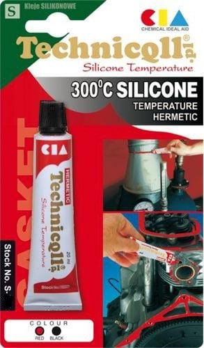 Technicqll Silicon de înaltă temperatură 20 ml universal negru