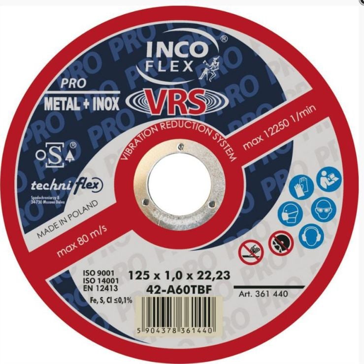 DISC convexe T27 * 230 * 1.9 22 A36TBF-VRS