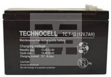 baterie fără întreținere 12V 7Ah AGM Technocell (7TC)