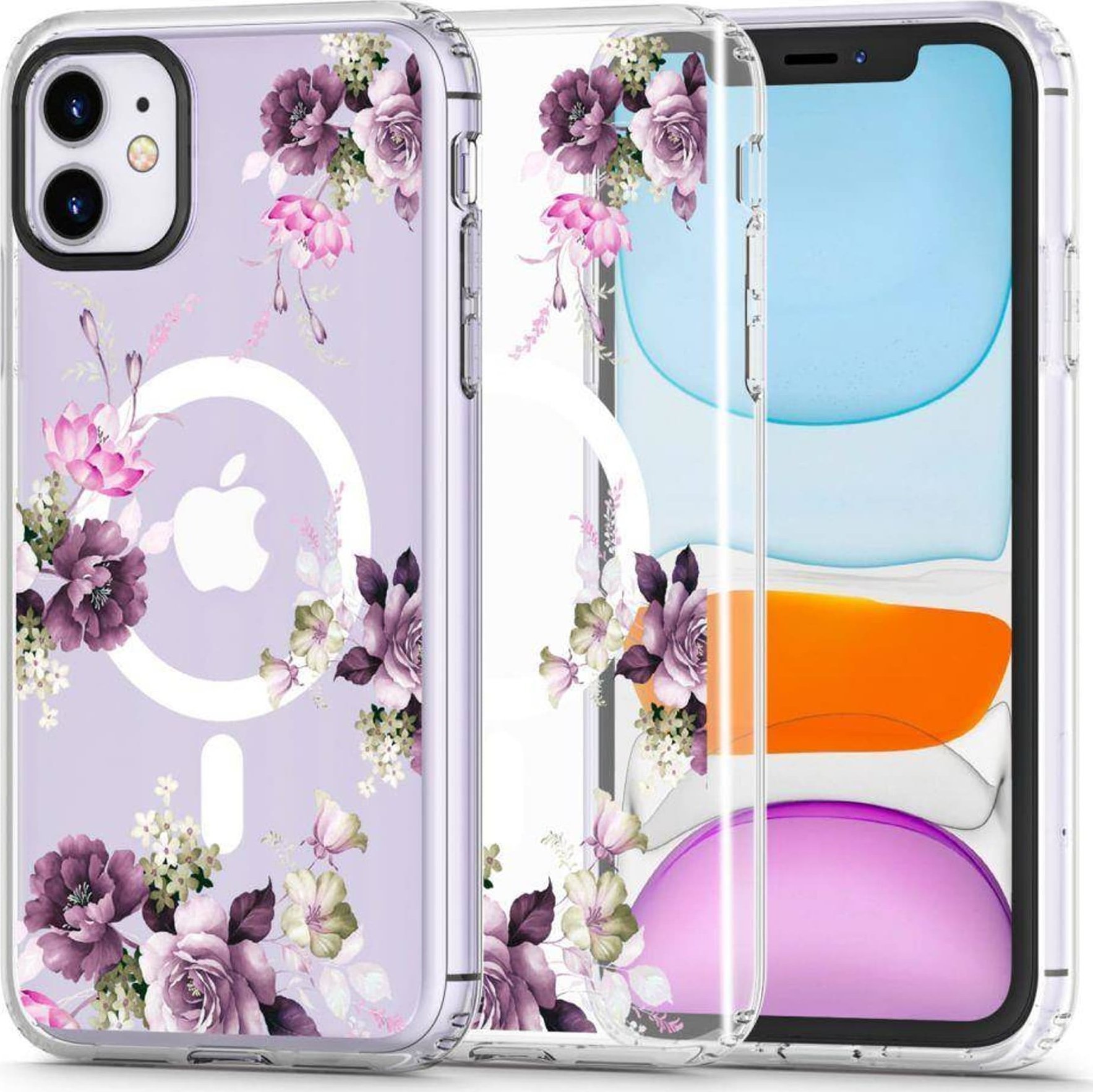 Tech-Protect Etui IPHONE 11 Tech-Protect MagMood MagSafe Spring Floral transparentne