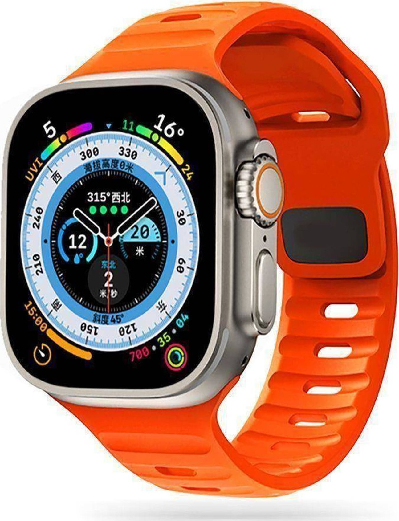 Tech-Protect Pasek do APPLE WATCH 4 / 5 / 6 / 7 / 8 / SE (38 / 40 / 41 MM) Tech-Protect Iconband Line pomarańczowe