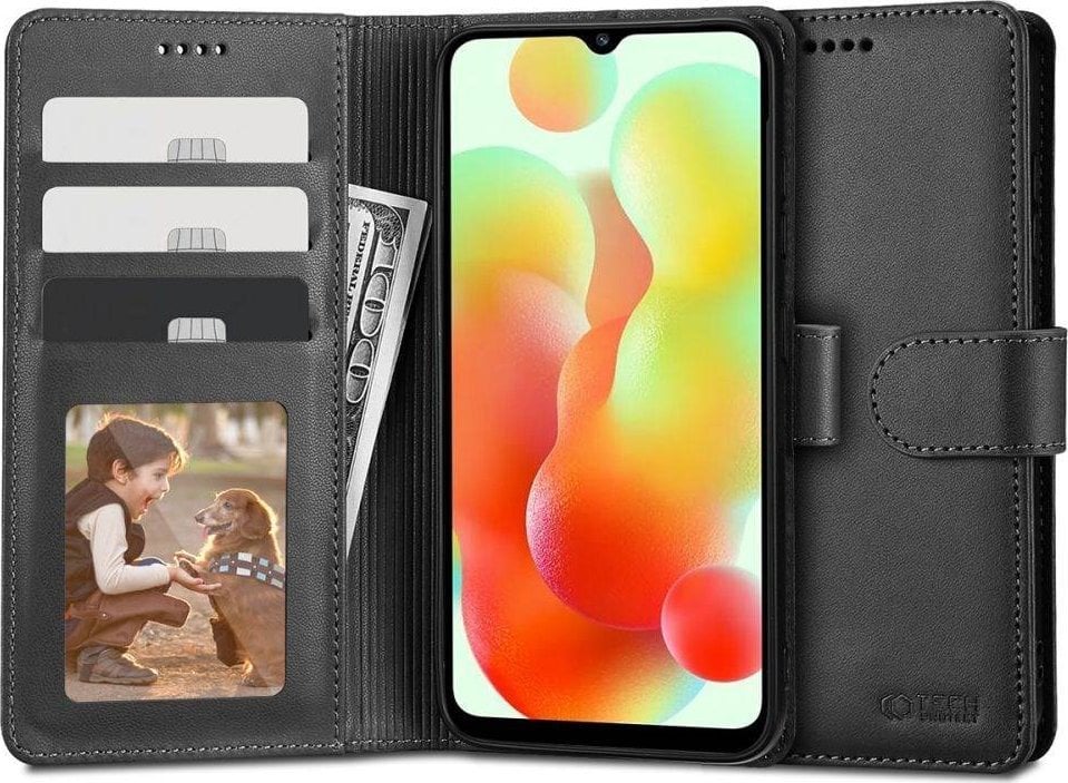 Tech-Protect Tech-protect Husă portofel pentru Xiaomi Redmi 12c Black