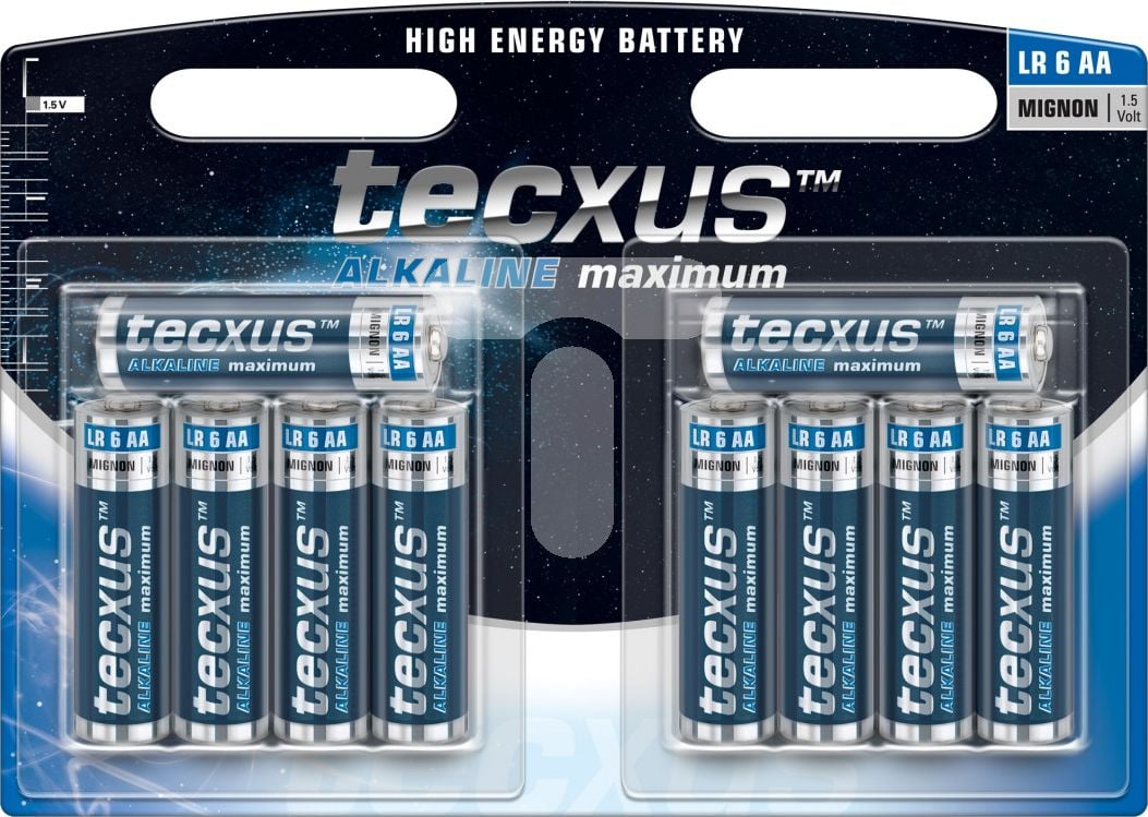Blister 10 baterii alkaline Tecxus R6 (AA), 1.5 V