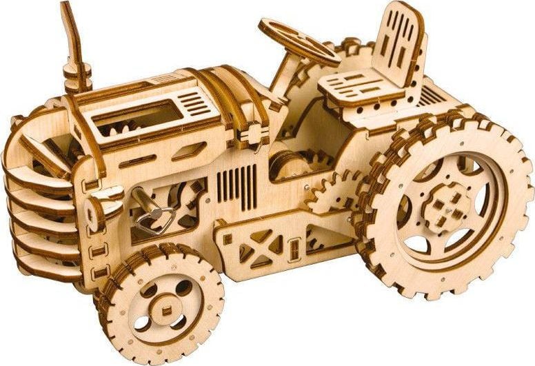 Tehnologia Robotime Model de puzzle 3D de tractor din lemn ROBOTIME