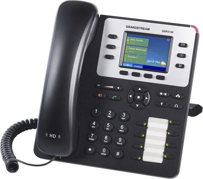 Telefon VoIP Grandstream GXP2130, Negru, Cablu Reelif Type C