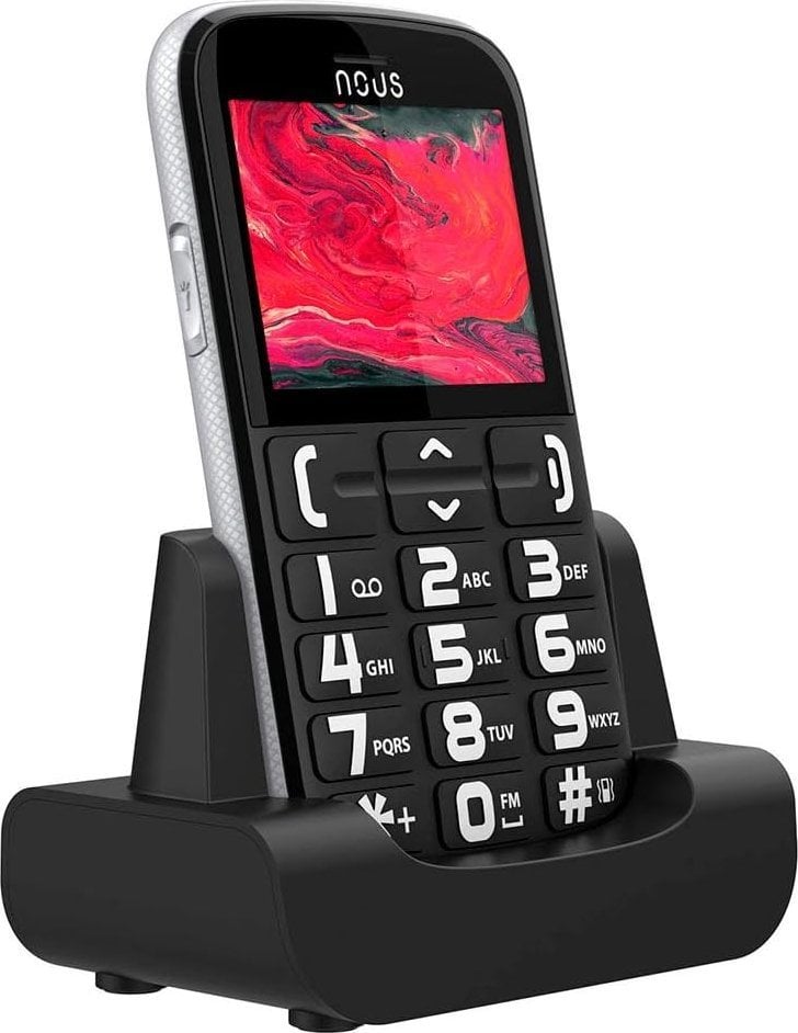 Telefon komórkowy Nous Telefon dla seniora Helper NS2422 NOUS czarno-srebrny