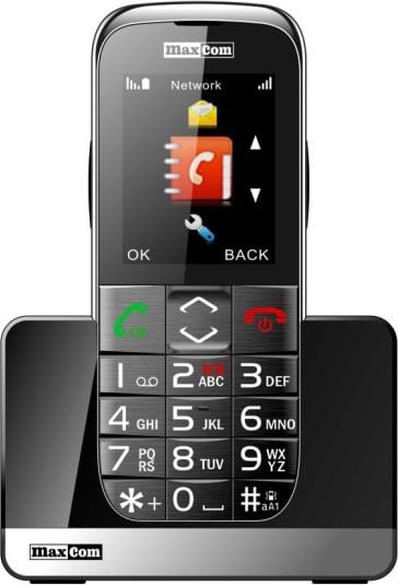Telefon mobil Maxcom MM720BB, 300 min, 2.2 inch, 0.3 MPX, Negru
