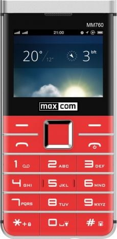 Telefon Mobil Maxcom MM760 Dual SIM roșu (MAXCOMMM760RED)