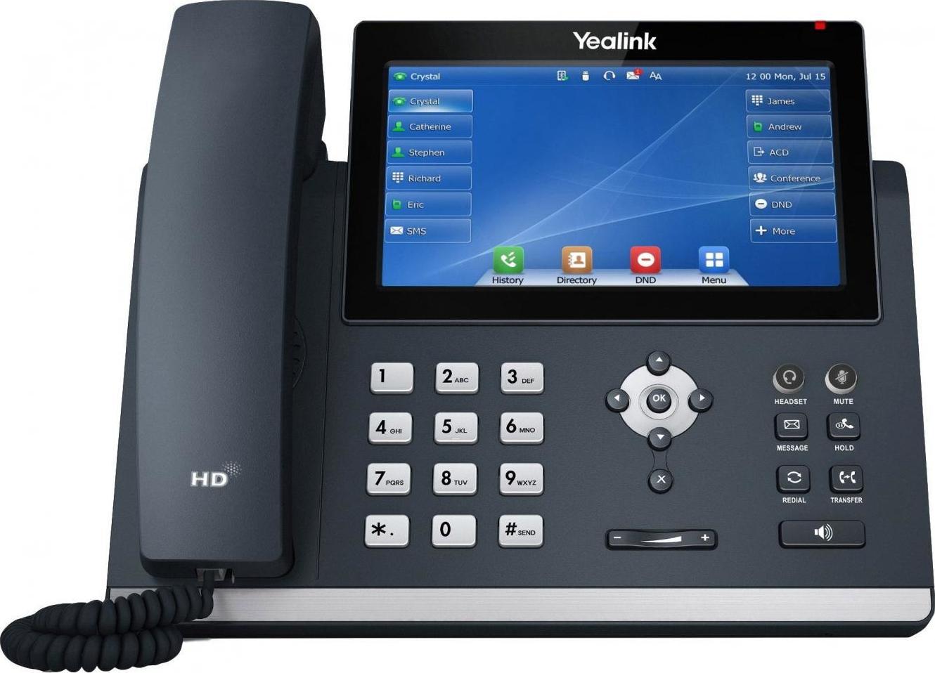 Telefon VOIP cu touchscreen color 7 inch 16 conturi SIP Yealink SIP-T48U