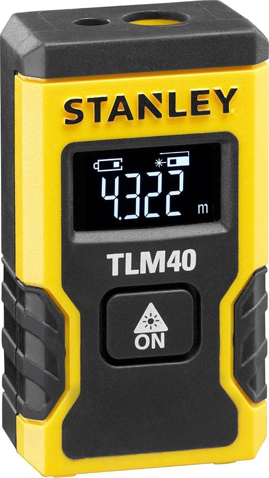 Telemetru laser compact (tip breloc) Stanley STHT77666-0, 12 m distanta masurare, +/- 6 mm acuratete, masurare continua, metric/ingch unitate masura,