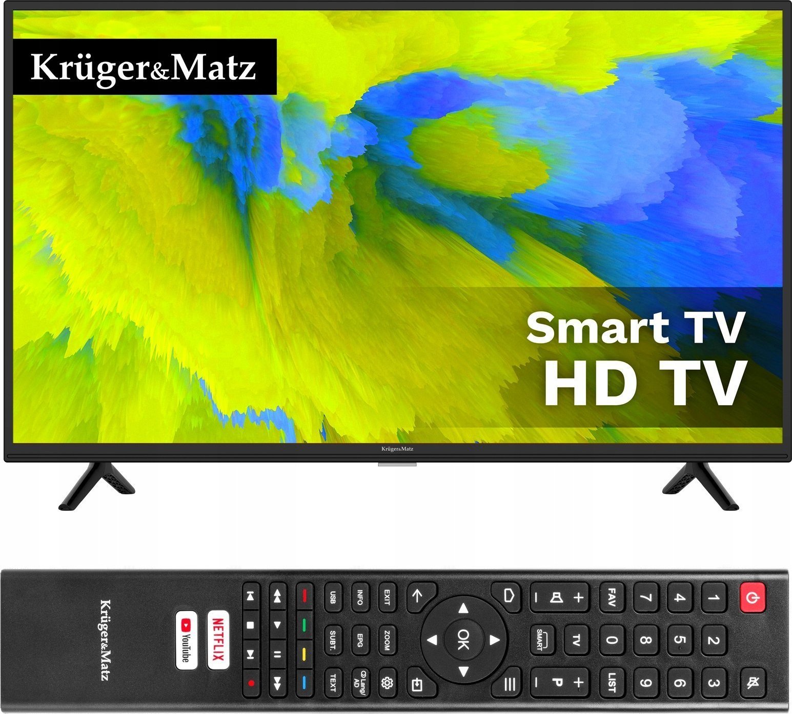 Televizorul Kruger & Matz Televizor 32' Kruger & Matz Hd este un Smart TV Dvbt-T2.