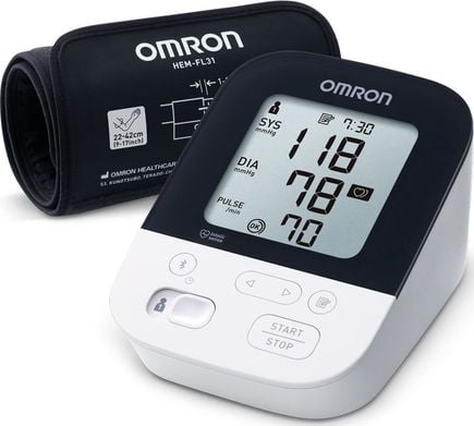 Tensiometru digital de brat OMRON M4 Intelli IT cu Bluetooth, umăr,Afișaj electronic,Fuzzy Logic - monitoare de tensiune arterială