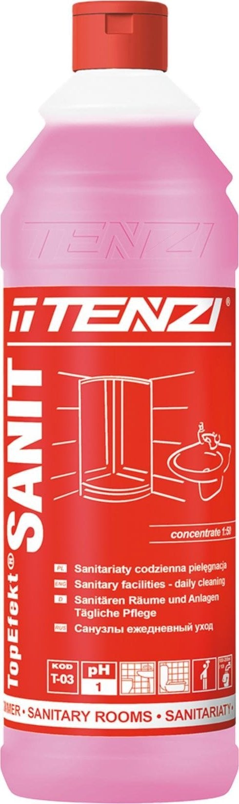 Tenzi TZ-TESANIT Agent gel concentrat pentru curățarea zilnică a încăperilor și a instalațiilor sanitare