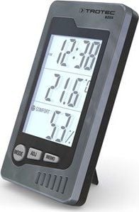 Termohigrometru digital Trotec BZ05, Ceas desteptator, Indicator umiditate, temperatura, data, ora, valoare recomandata, maxime si minime