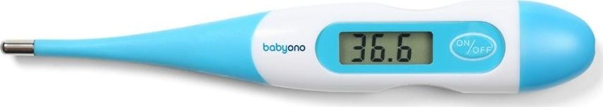 Termometre - Termometru digital, cu varf flexibil, Baby Ono, albastru,60 de secunde,anus, axilă,electronic,clasică