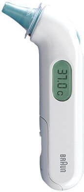 Termometru de ureche Braun Thermoscan 3 IRT 3030, pentru ureche cu avertizare sonora, Masurare intr-o secunda, Ecran LCD