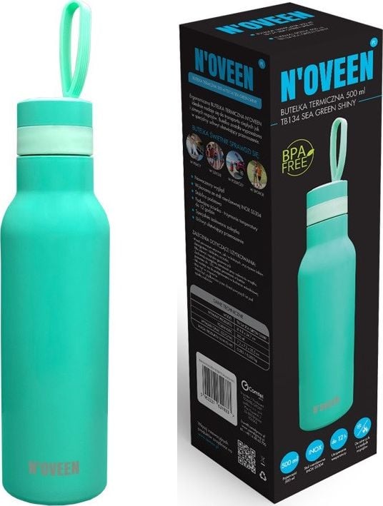 Termos Noveen 500 ml cu curea TB130 Verde Shiny