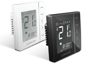 Termostat programabil Salus VS30W, afisaj digital, pentru incalzire in pardoseala, montaj in doza, Alb