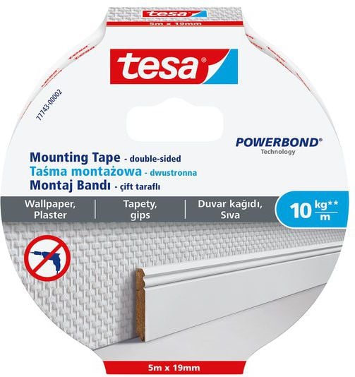 Tesa Bandă de montare pentru tapet și ipsos 19mm x 5m (H7774302)