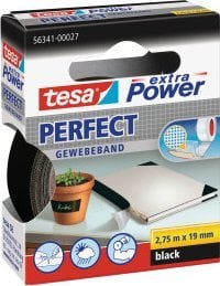 tesa tesa extra Power Perfect Gewebeband 2.75m 19mm negru