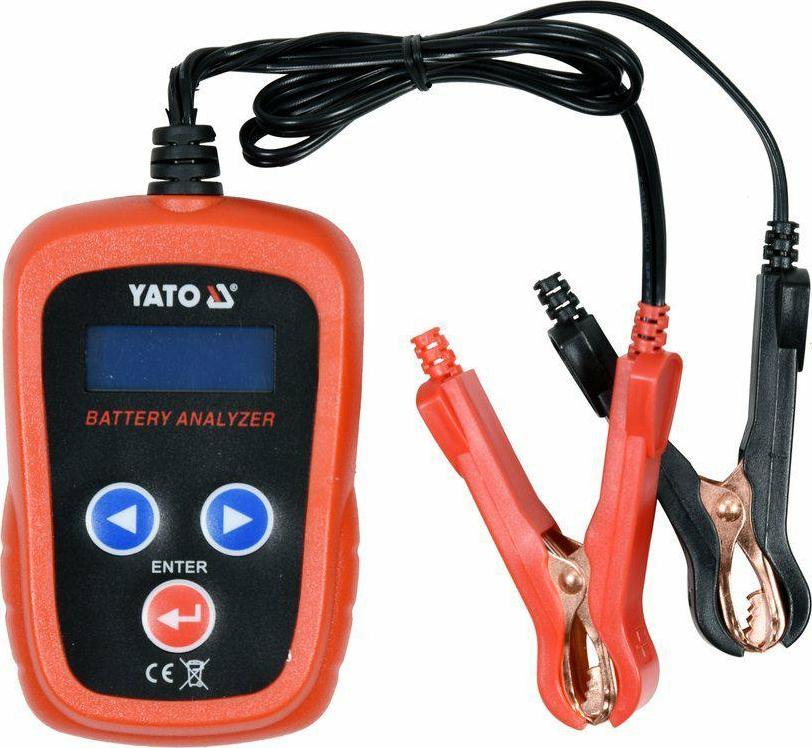 Tester electronic pentru baterii auto 12V, Yato YT-83113, LCD, 200-1200A