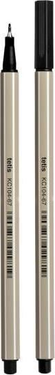 Tetis Hexagonal fineliner negru KC104-67-4 (4 buc)