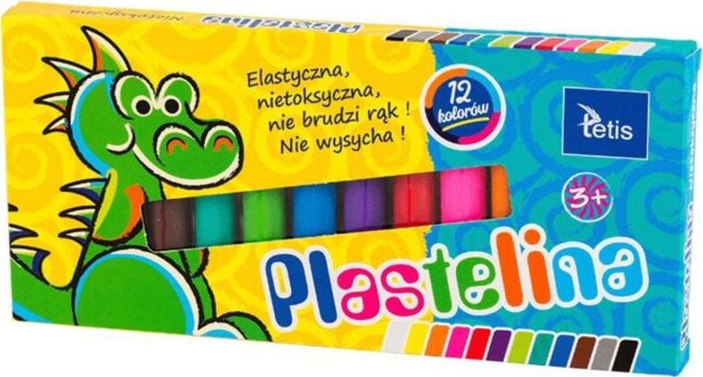 Tetis Plastilina 12kol 15g Tetis