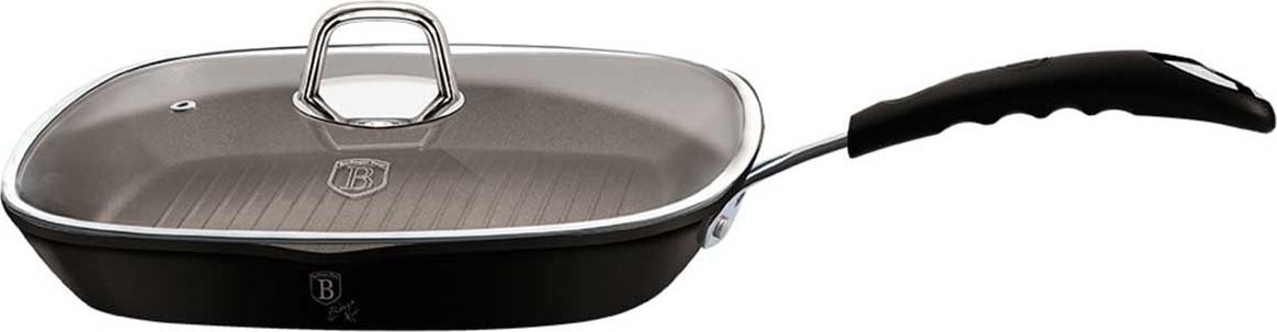 Tigaie grill cu capac, 28x28 cm, invelis titan, Berlinger Haus, BH 6130