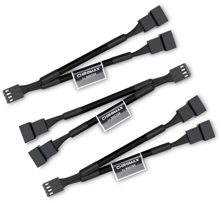 Tip cablu Y, 4 pin, 3 piese, negru (NA-SYC1.black)