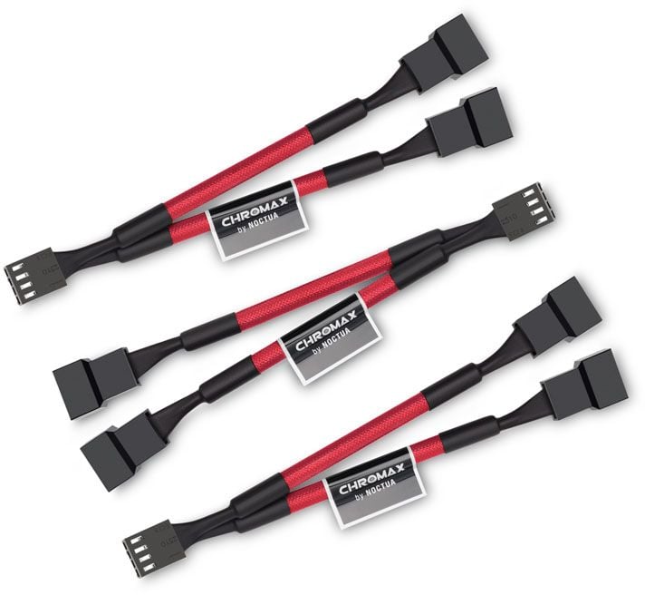 Tip cablu Y, 4 pin, 3 piese, rosu (NA-SYC1.red)