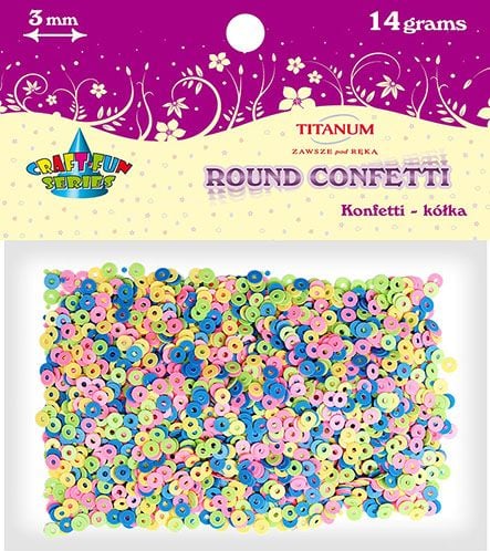 Cercuri confetti din titan 3 mm 14 g (KK011)