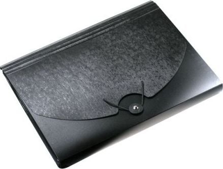Folder Titan A4 cu bandă elastică 13 compartimente negru