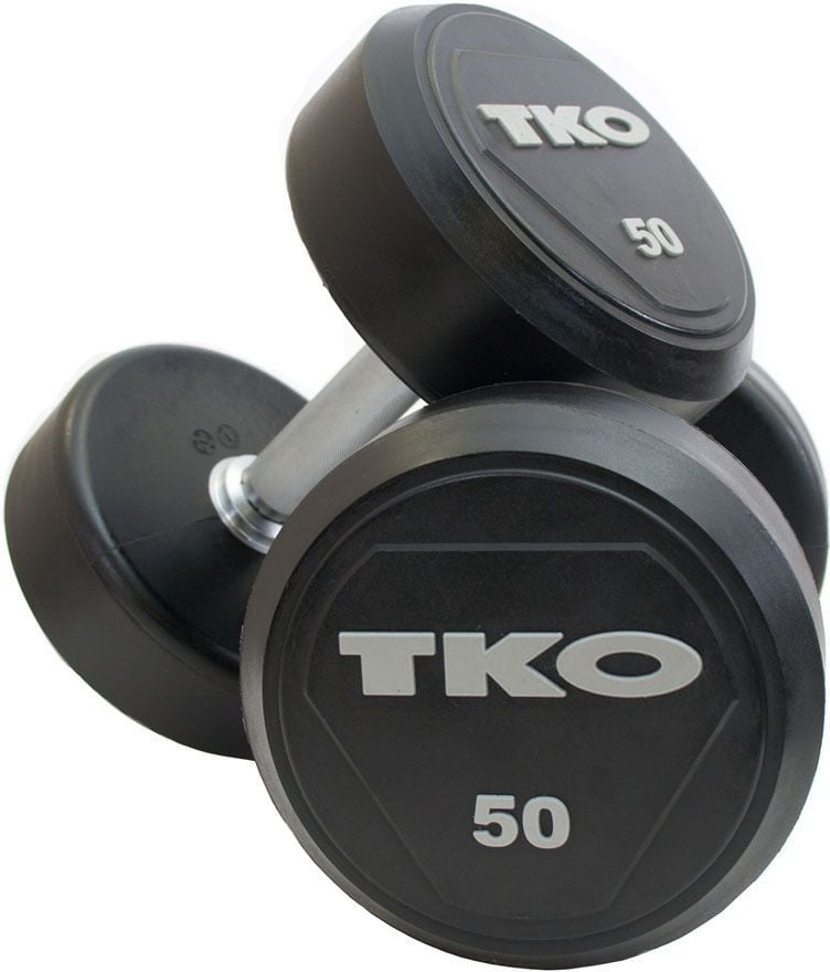 Dumbbell cauciucata Pro 42 kg negru si argintiu (K828RR-42)