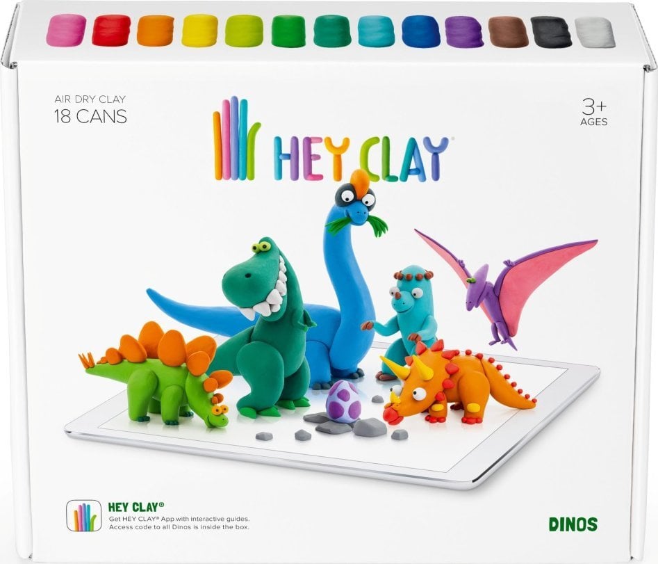 Tm Toys Hey Clay - Dinozauri din aluat din plastic HCLSE006