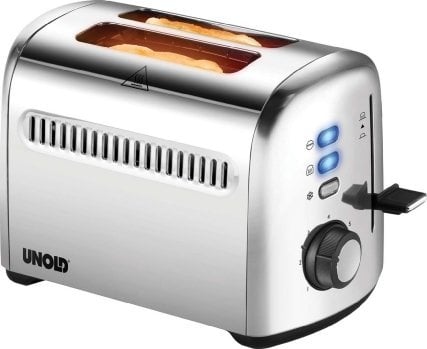 Prajitoare - Toaster Retro Unold, 950W, 2 sloturi, Argintiu