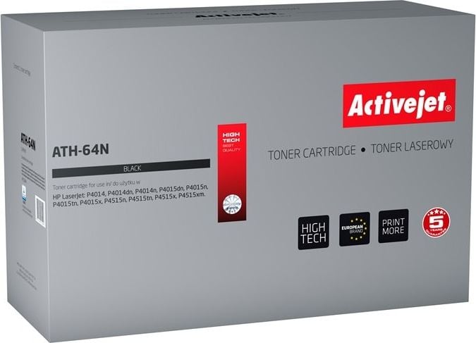 Toner Activejet Toner Activejet ATH-64N (înlocuitor HP 64A CC364A; Supreme; 10.000 de pagini; negru)