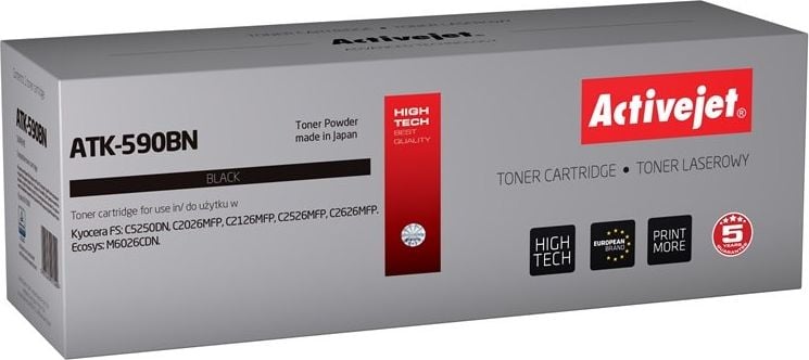 Toner Activejet Toner Activejet ATK-590BN (de înlocuire Kyocera TK-590BK; Supreme; 7.000 de pagini; negru)