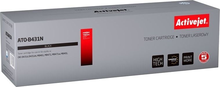 Toner Activejet Toner Activejet Activejet ATO-B431N (înlocuitor OKI 44574902; Supreme; 10.000 de pagini; negru)