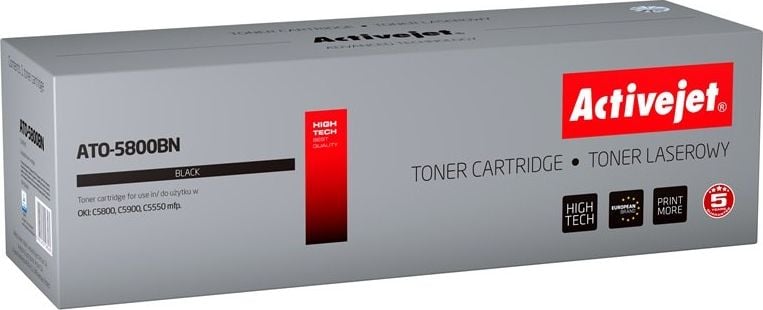 Toner compatibil Activejet Black 43324424 (ATO-5800BN)